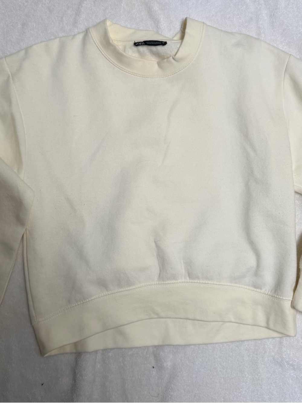 Zara Cream Crewneck Sweater